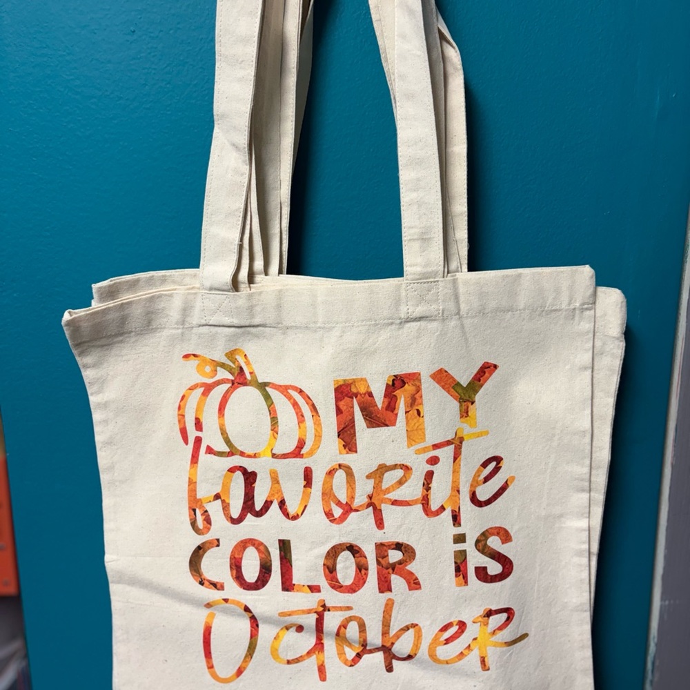 Set of 5 fall/halloween themed reusable bags
